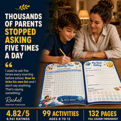 My Self-Mastery Workbook — Focus, Responsibility & Independence Journal for Kids Ages 8–12