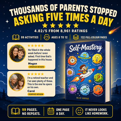 My Self-Mastery Workbook — Focus, Responsibility & Independence Journal for Kids Ages 8–12